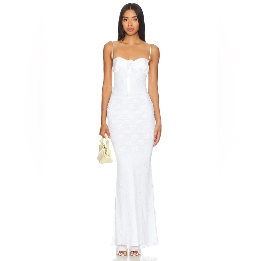 Majorelle white lace gown xxs